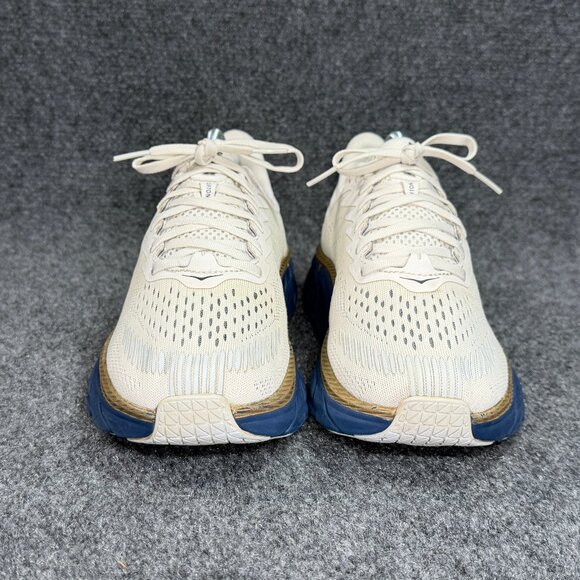 Hoka Clifton 7 Running Shoes Women's Size 9 White Blue Athletic Training Sneaker - Picture 2 of 12